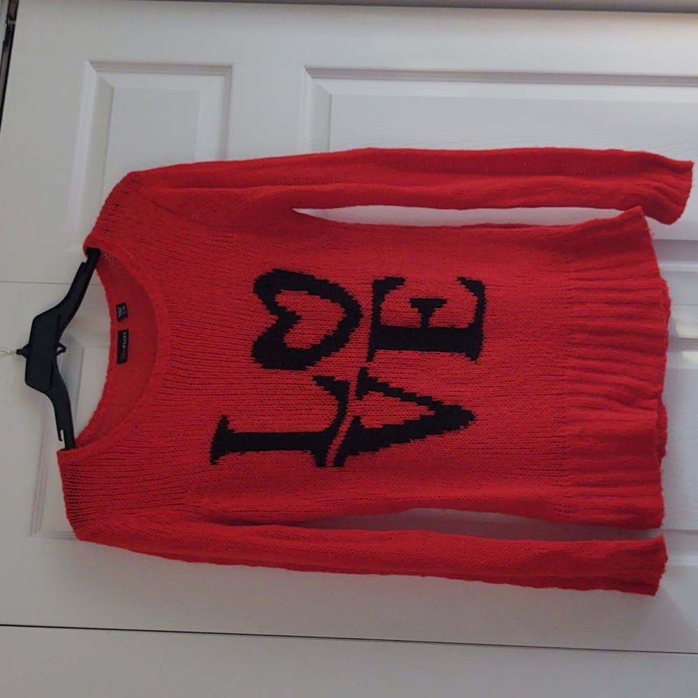 Ultra Flirt Red Love Sweater - XL - GrUC - Picture 1 of 10